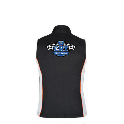 Customized Logo Printing Polyester Wicking Softshell Running Vest for Motor Team Men