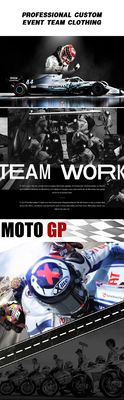 Unisex Fashion Custom Printed Design Sports Motorcycle Motor Cross Pit Crew Racing Shirt