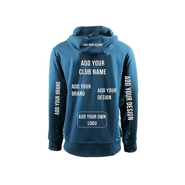 Custom Breathable Hoodie Polyester Cotton Fleece Long Sleeve Zip Up with Print Pattern